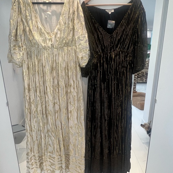 Brand New Chasing Unicorns metallic gold maxi dress - Picture 5 of 5